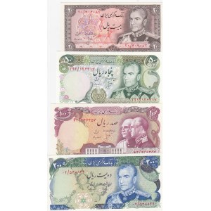 Iran, 20-50-100-200 Rials, 1974/1979, UNC, p100a, p101c, p103c, p108, (Total 4 banknotes)
