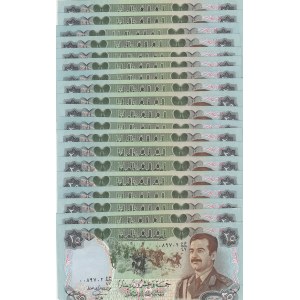 Iraq, 25 Dinars, 1986, UNC, p73, (Total 22 consecutive banknotes)