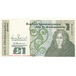 Ireland, 1 Pound, 1989, AUNC (-), p70d