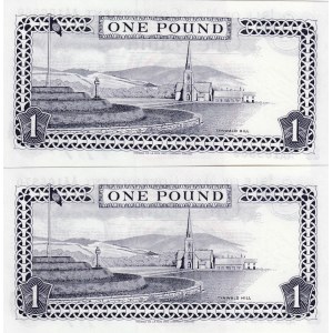 Isle of Man, 1 Pound, 1983, UNC, p40c, (Total 2 consecutive banknotes)