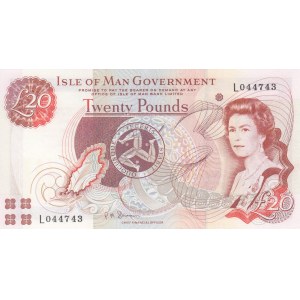 Isle of Man, 20 Pounds, 2000, UNC, p45b