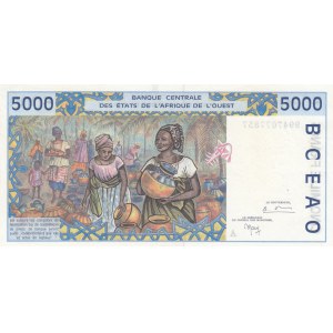 Ivory Coast, 5.000 Francs, 2003, UNC, p113ai