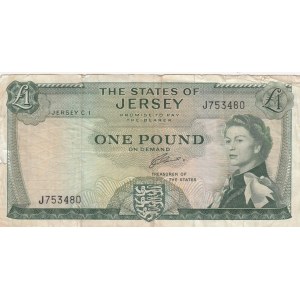 Jersey, 1 Pound, 1963, FINE, p8b