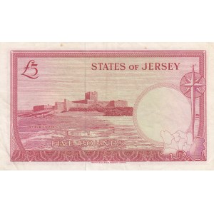 Jersey, 5 Pounds, 1963, XF, p9a