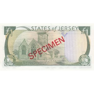Jersey, 1 Pound, 1989, UNC, p15a, SPECIMEN