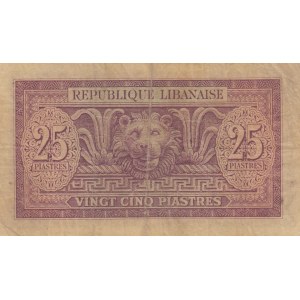 Lebanon, 25 Piastres, 1950, FINE, p42