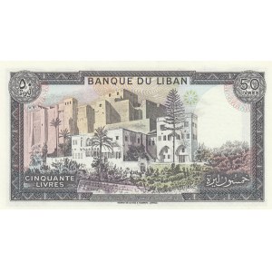 Lebanon, 50 Livres, 1964/1988, UNC, p65