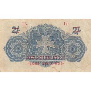 Malta, 2 Shillings, 1918, VF (-), p15