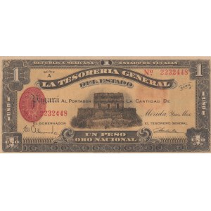 Mexico, 1 Peso, 1916, UNC, PS1135