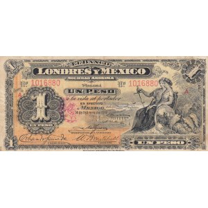 Mexico, 1 Peso, 1914, VF, pS-240