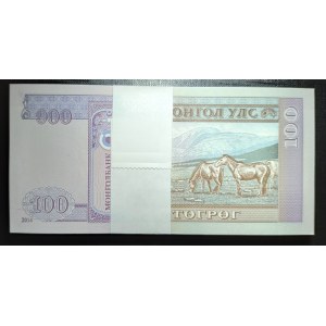 Mongolia, 100 Tugrik, 2014, UNC, p65c, BUNDLE