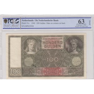 Netherlands, 100 Gulden, 1942, UNC, p51c