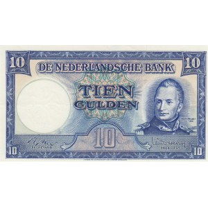 Netherlands, 10 Gulden, 1945, XF, p75b
