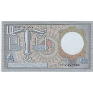 Netherlands, 10 Gulden, 1953, AUNC (-), p85