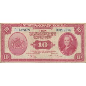 Netherlands, 10 Gulden, 1943, FINE (+), p114