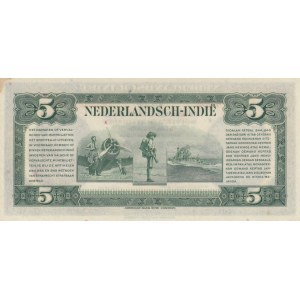 Netherlands Indies, 5 Gulden, 1943, AUNC, p113