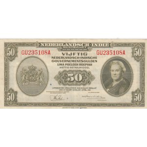 Netherlands Indies, 50 Gulden, 1943, XF (+), p116