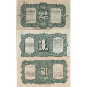 Netherlands Indies, 0, 1943, (Total 3 banknotes)
