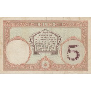 New Caledonia, 5 Francs, 1926, VF, p36b