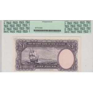 New Zealand, 1 Pound, 1940/1955, AUNC, p159a