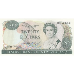 New Zealand, 20 Dollars, 1989, UNC, p173c