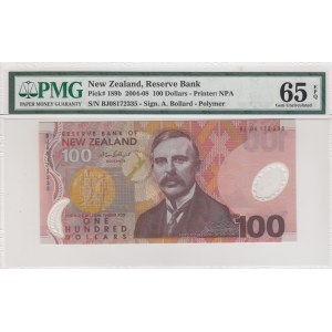 New Zealand, 100 Dollars, 2004-2008, UNC, p189b