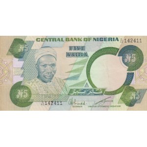 Nigeria, 5 Naira, 1979/1984, XF, p20c