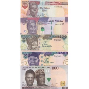 Nigeria, 0, (Total 5 banknotes)