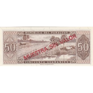 Paraguay, 50 Guaranies, 1952, UNC, p197s, SPECIMEN