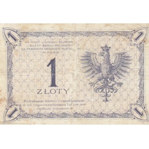Poland, 1 Zloty, 1919, VF, p51