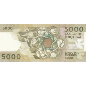 Portugal, 5.000 Escudos, 1991, XF, p184d