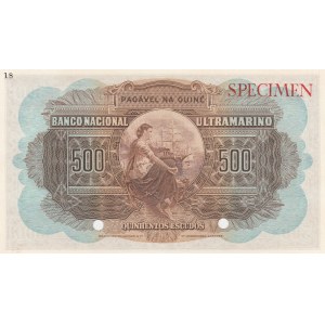 Portuguese Guinea, 500 Escudos, 1958, UNC, p39cts, SPECIMEN