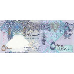 Qatar, 500 Riyals, 2007, AUNC, p27