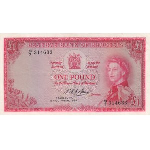 Rhodesia, 1 Pound, 1964, VF (+), p25a