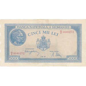 Romania, 5.000 Lei, 1944, VF, p56a