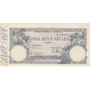 Romania, 100.000 Lei, 1946, VF, p58a