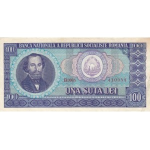 Romania, 100 Lei, 1966, VF, p97a