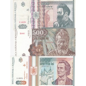 Romania, 0, (Total 3 banknotes)