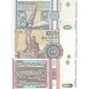Romania, 0, (Total 3 banknotes)