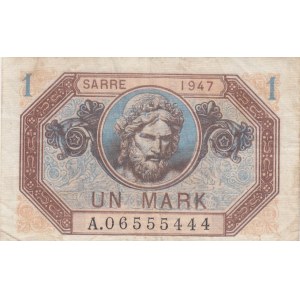 Saar, 1 Gulden, 1947, VF, p3
