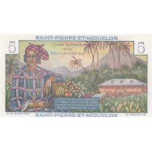 Saint Pierre & Miquelon, 5 Francs, 1950/1960, UNC, p22