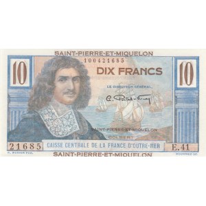 Saint Pierre & Miquelon, 10 Francs, 1950, UNC, p23