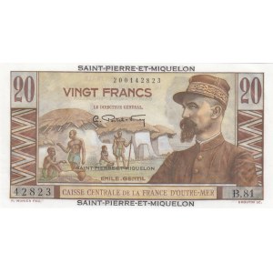 Saint Pierre & Miquelon, 20 Francs, 1950/1960, UNC, p24