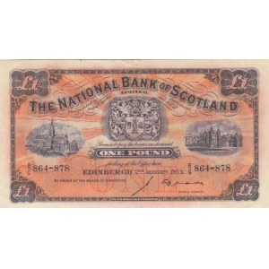 Scotland, 1 Pound, 1953, VF, p258