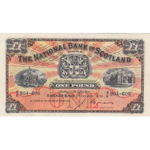 Scotland, 1 Pound, 1954, AUNC, p258c