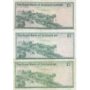 Scotland, 1 Pound, 1979, FINE (+), p336, (Total 3 banknotes)