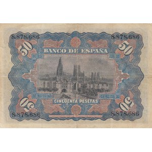 Spain, 50 Pesetas, 1907, VF, p63