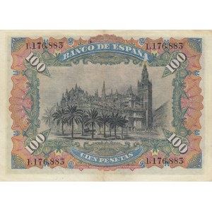 Spain, 100 Pesetas, 1907, VF, p64