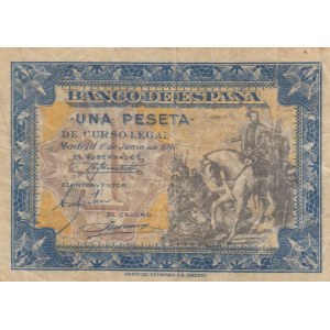 Spain, 1 Peseta, 1940, VF, p121a