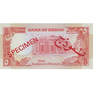 Sudan, 5 Pounds, 1991, UNC, p45s, SPECIMEN